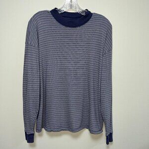 Urban Outfitters Purple & White Striped Long Sleeve Top
